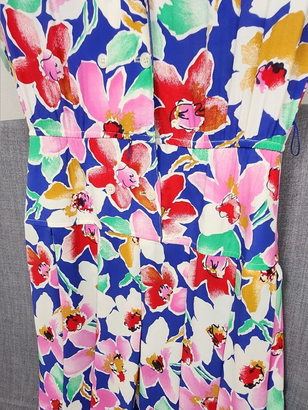 Vintage USA Union Made Donna Morgan Floral Dress. 7/8 - Picture 3 of 10